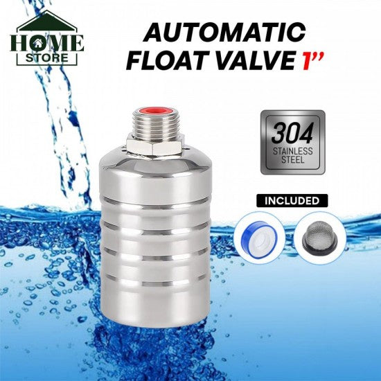 Home Store SS304 Automatic Water Level Control Float Valve Top Inlet Mount Inside 3/4", 1"