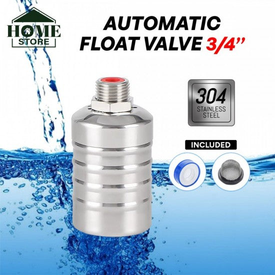 Home Store SS304 Automatic Water Level Control Float Valve Top Inlet Mount Inside 3/4", 1"